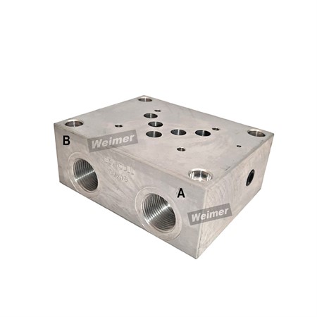 NG10 montageblock R3/4" ut i sidan, aluminium